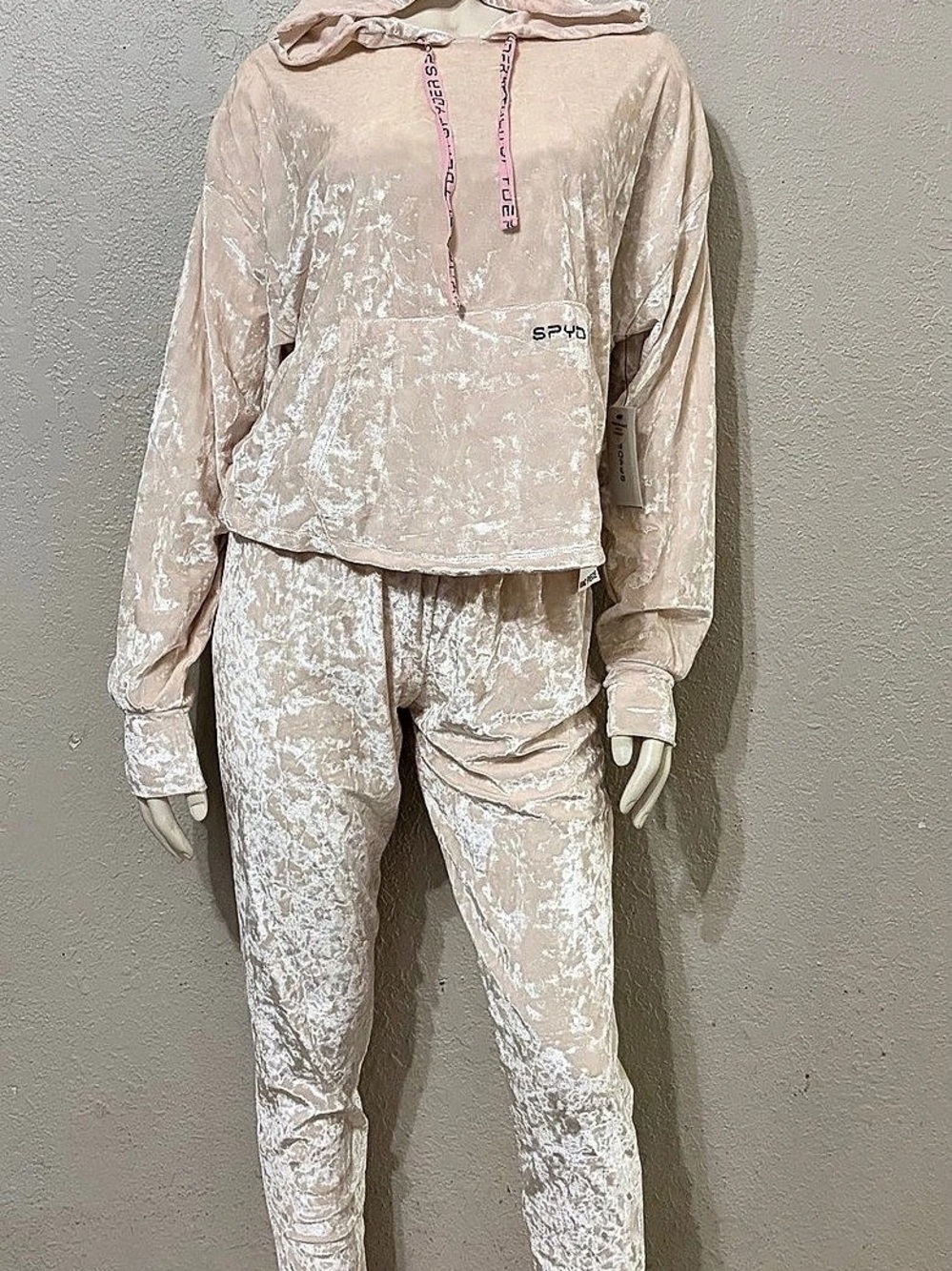 Spyder Velour Two-Piece Set Velour Hoodie Jogger Set Size Medium NWT